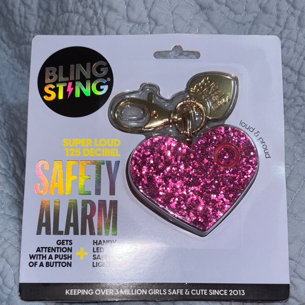 Pink Safety Alarm Keychain